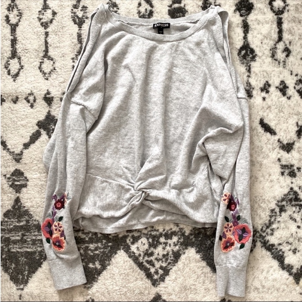 Express Cold Shoulder Sweater - Picture 2 of 7